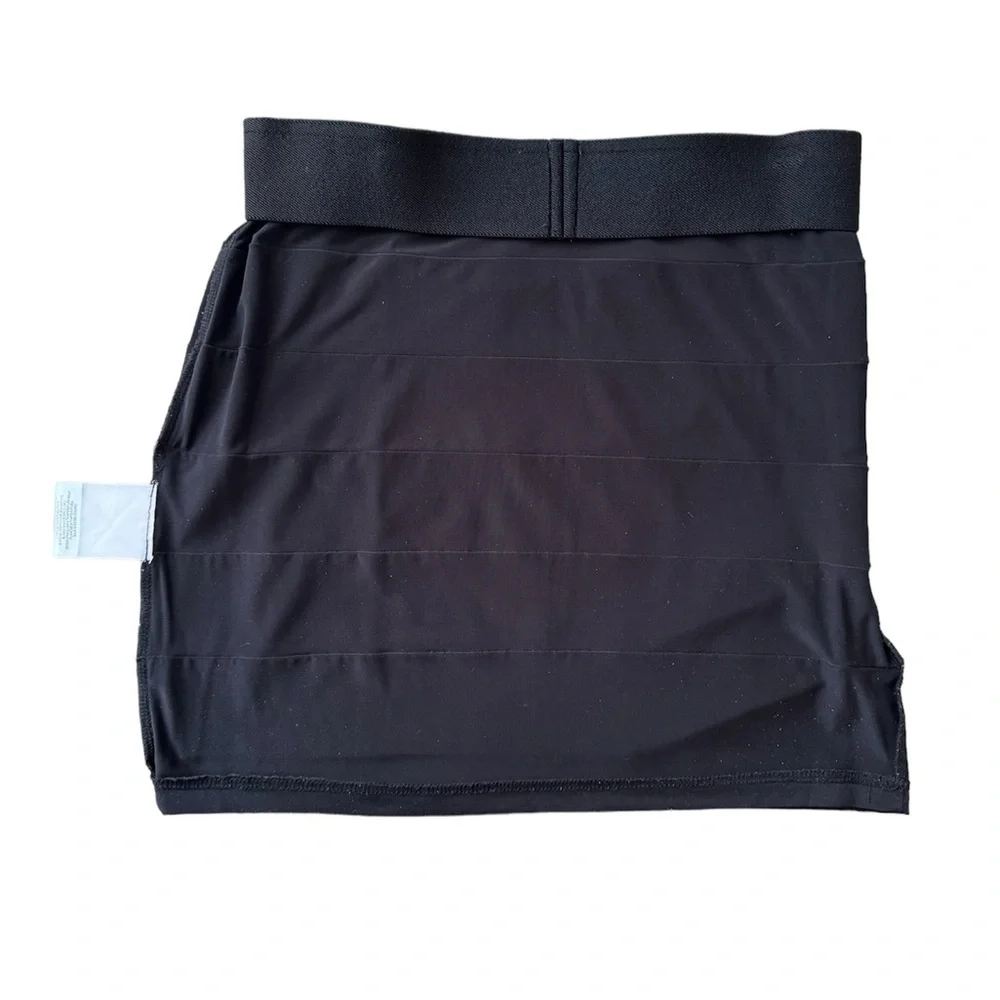 BCBGeneration Black Stretchy Rucked Y2K Mini Tube Skirt